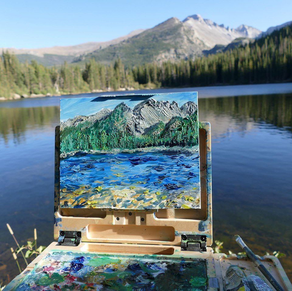 painting mountain